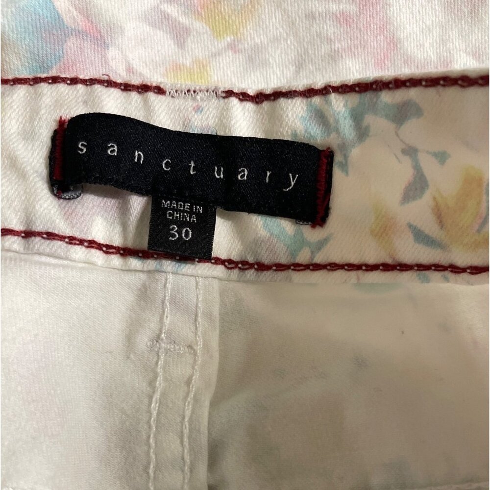 Sanctuary The Charmer Pastel Floral Skinny Jeans Womens Size 30 - Picture 7 of 9